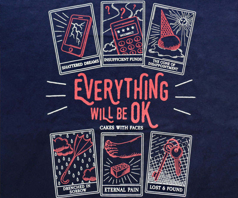 Vær venlig Metropolitan kombination Everything Will Be OK" Tarot Cards T-Shirt | Cakes with Faces